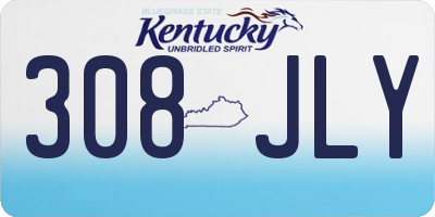 KY license plate 308JLY