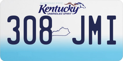 KY license plate 308JMI