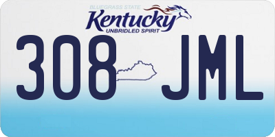 KY license plate 308JML