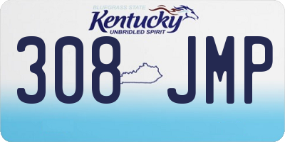 KY license plate 308JMP