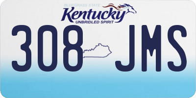 KY license plate 308JMS