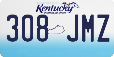 KY license plate 308JMZ