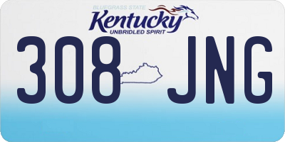KY license plate 308JNG
