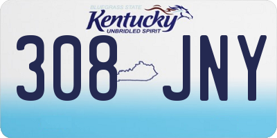 KY license plate 308JNY