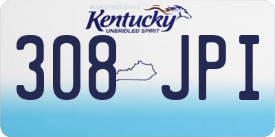 KY license plate 308JPI