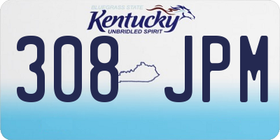 KY license plate 308JPM