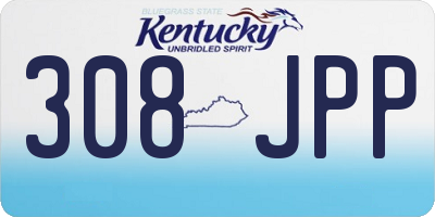 KY license plate 308JPP