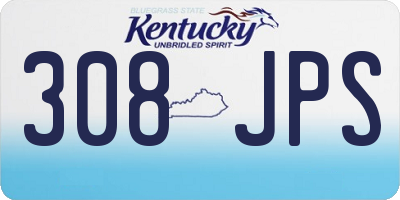 KY license plate 308JPS