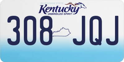 KY license plate 308JQJ