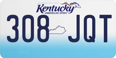 KY license plate 308JQT