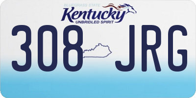 KY license plate 308JRG