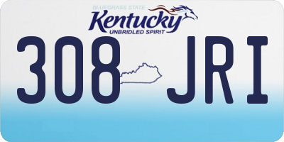 KY license plate 308JRI
