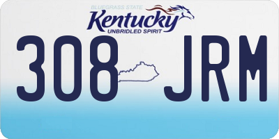 KY license plate 308JRM