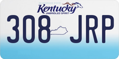 KY license plate 308JRP