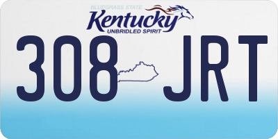 KY license plate 308JRT