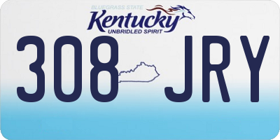 KY license plate 308JRY
