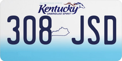 KY license plate 308JSD