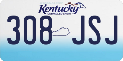 KY license plate 308JSJ