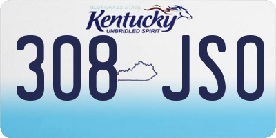 KY license plate 308JSO