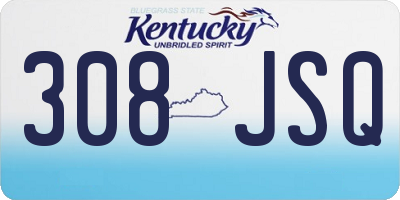 KY license plate 308JSQ