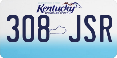 KY license plate 308JSR