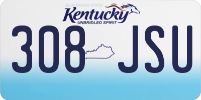 KY license plate 308JSU