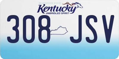KY license plate 308JSV