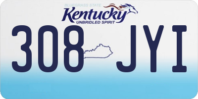 KY license plate 308JYI