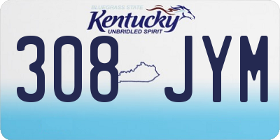 KY license plate 308JYM