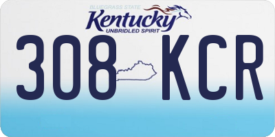 KY license plate 308KCR