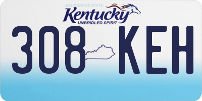 KY license plate 308KEH