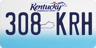 KY license plate 308KRH