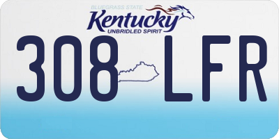 KY license plate 308LFR