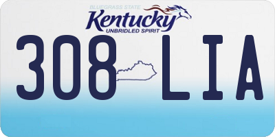 KY license plate 308LIA