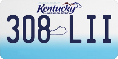 KY license plate 308LII