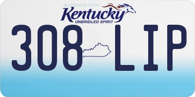 KY license plate 308LIP