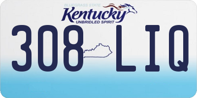 KY license plate 308LIQ
