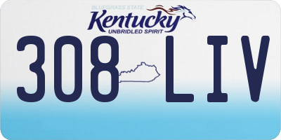 KY license plate 308LIV