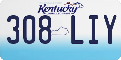 KY license plate 308LIY