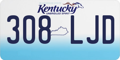 KY license plate 308LJD