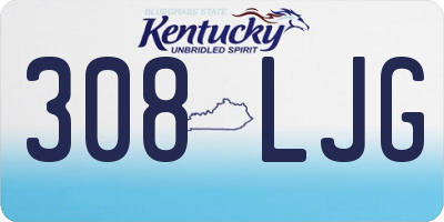 KY license plate 308LJG