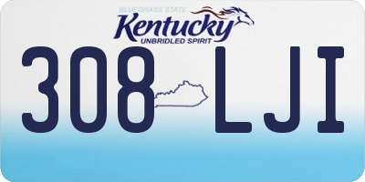 KY license plate 308LJI
