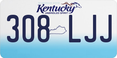 KY license plate 308LJJ