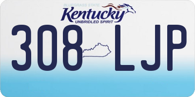 KY license plate 308LJP