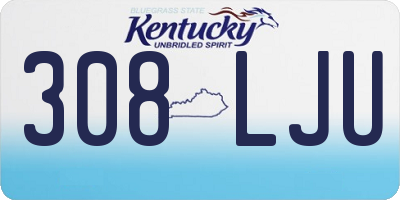 KY license plate 308LJU