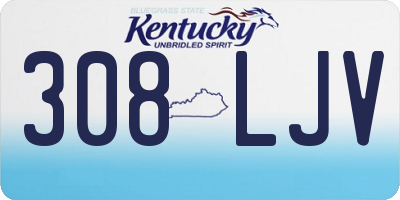 KY license plate 308LJV