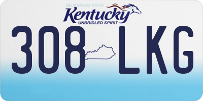 KY license plate 308LKG