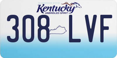 KY license plate 308LVF