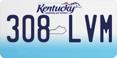 KY license plate 308LVM