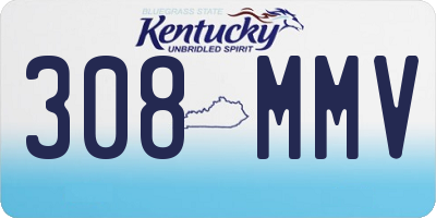 KY license plate 308MMV